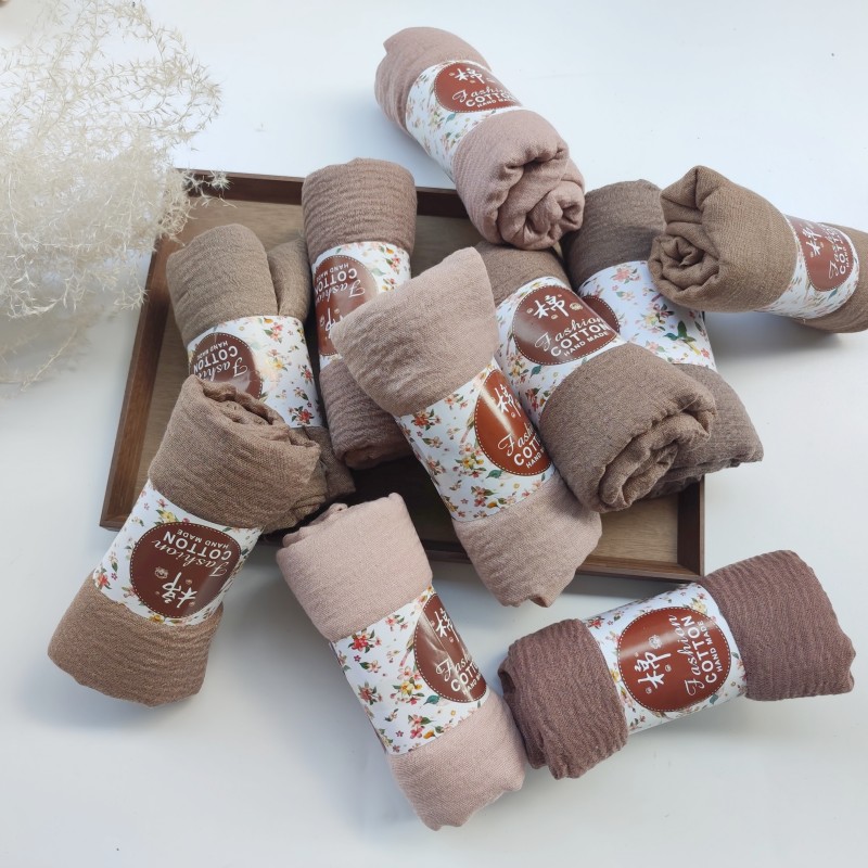 Hijab plissé uni, foulard bulle uni, turban musulman, foulard froissé pour femmes, voile, foulard ondulé, châle, foulard de tête