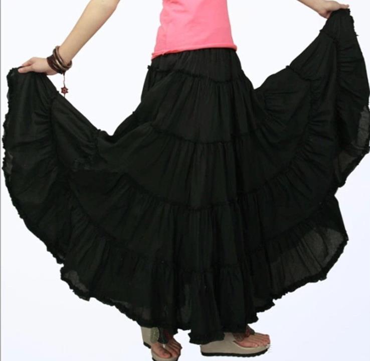 Jupe longue en lin et coton pour femmes, vintage, taille élastique, style Boho, maxi, nouvelle collection été