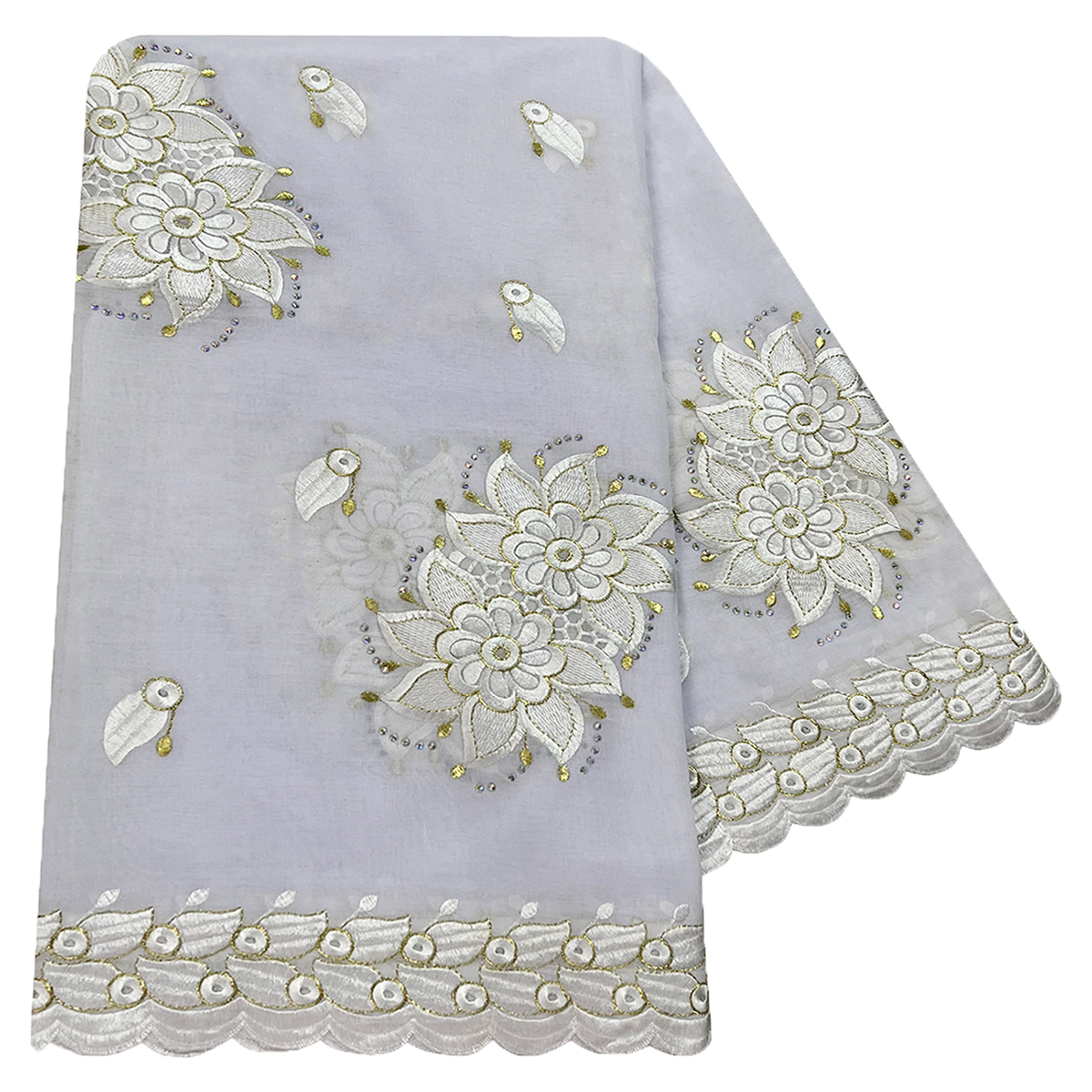 Dubaï Excellent Style Femmes Africaines Hijab Musulman Écharpe Haute Qualité 100% Coton Tissu Rayonne Coton Fil Brodé Écharpe