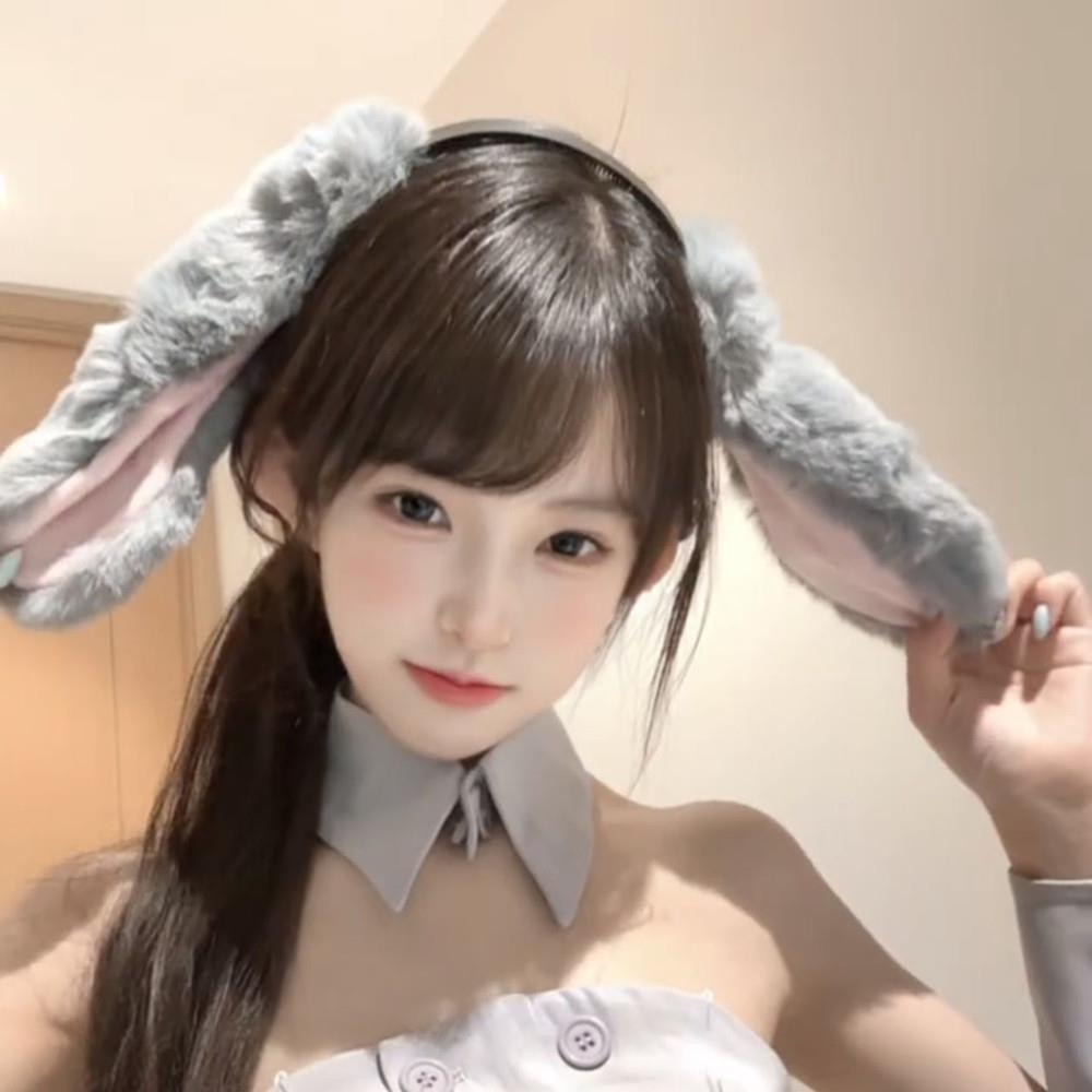 Nouveau mignon lapin oreilles bandeau en peluche lapin cheveux cerceau chapeaux femmes fille Cosplay Costume fourrure cheveux accessoires pour fête de noël