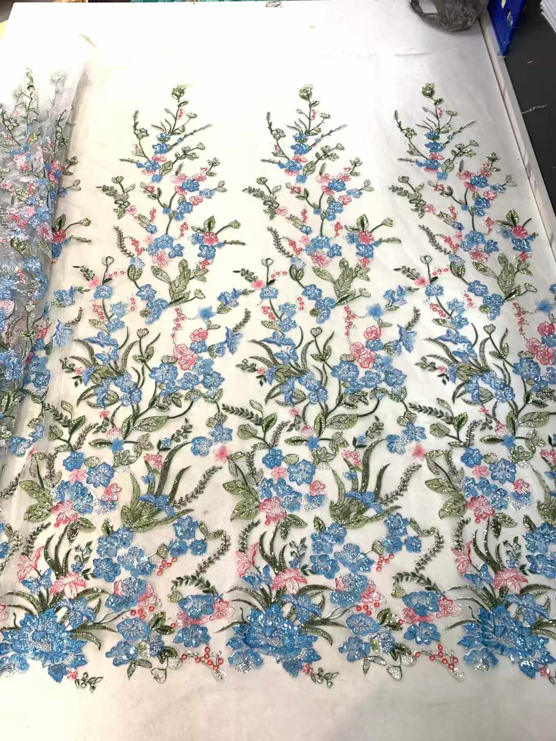 Tissu de dentelle perlée de maille française, filet de tulle nigwin africain, paillettes pour robe de soirée de mariage, haute qualité, 2025