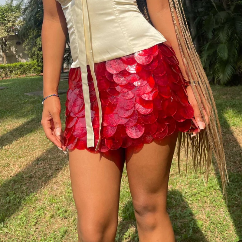Mini jupes décontractées à paillettes pour femmes, taille basse, moulantes, Y2K, Punk, hanche, fête, Clubwear, printemps été