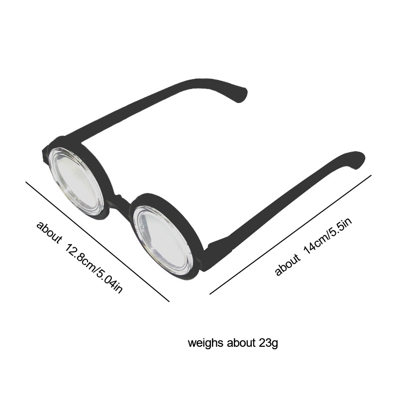 Lunettes de forme ronde, accessoires de lunettes d'halloween amusants, Costumes de Cosplay, accessoires de décoration de fête, cadeaux pour enfants et adolescents