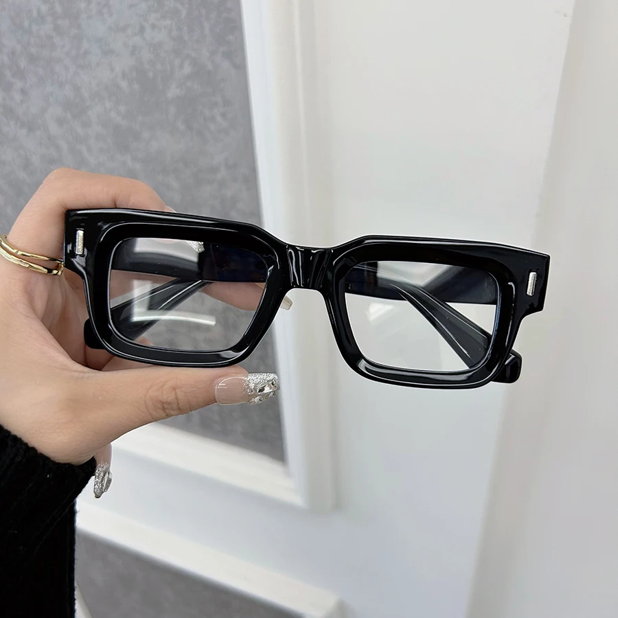 Lunettes rectangulaires transparentes pour hommes et femmes, monture de lunettes classique, lunettes élégantes, mode vintage, lentille transparente