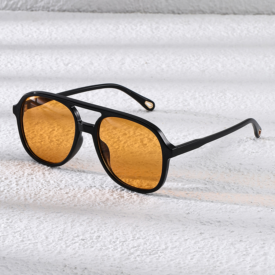 Lunettes rétro à monture extra large pour hommes et femmes, design multicolore à double barre, adaptées à la décoration photographique, au shopping,