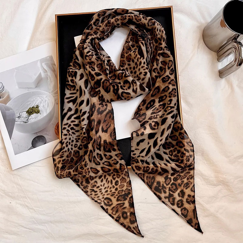 Écharpe fine à pois pour femmes, élégante écharpe longue pour le cou, accessoire polyvalent de style coréen assorti à tout