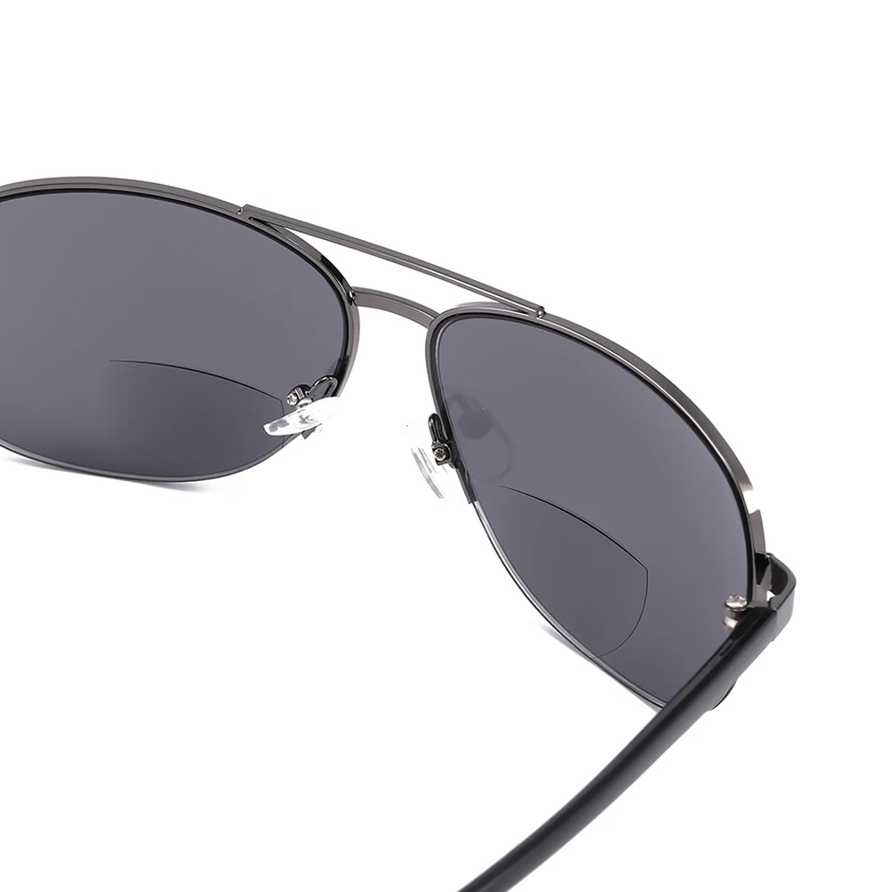 Pilot-Lunettes de soleil à double pont pour hommes et femmes, lunettes de lecture, rétro, mode, extérieur, verres presbyoïques, anti-UV, anti-Blu Ray, 1, 2, 3 à 4