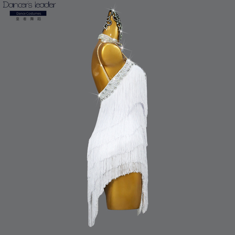 Robe de danse latine à franges irrégulières pour femmes, optique, costume de scène, jupe personnalisée professionnelle, Cha Cha Tango, adulte
