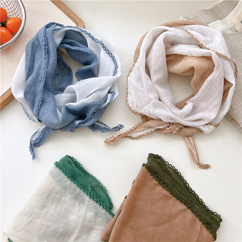 Foulards triangulaires en losange solide, foulard, couvre-chef, foulard, bandes de cheveux, accessoires, bandeau pour femmes