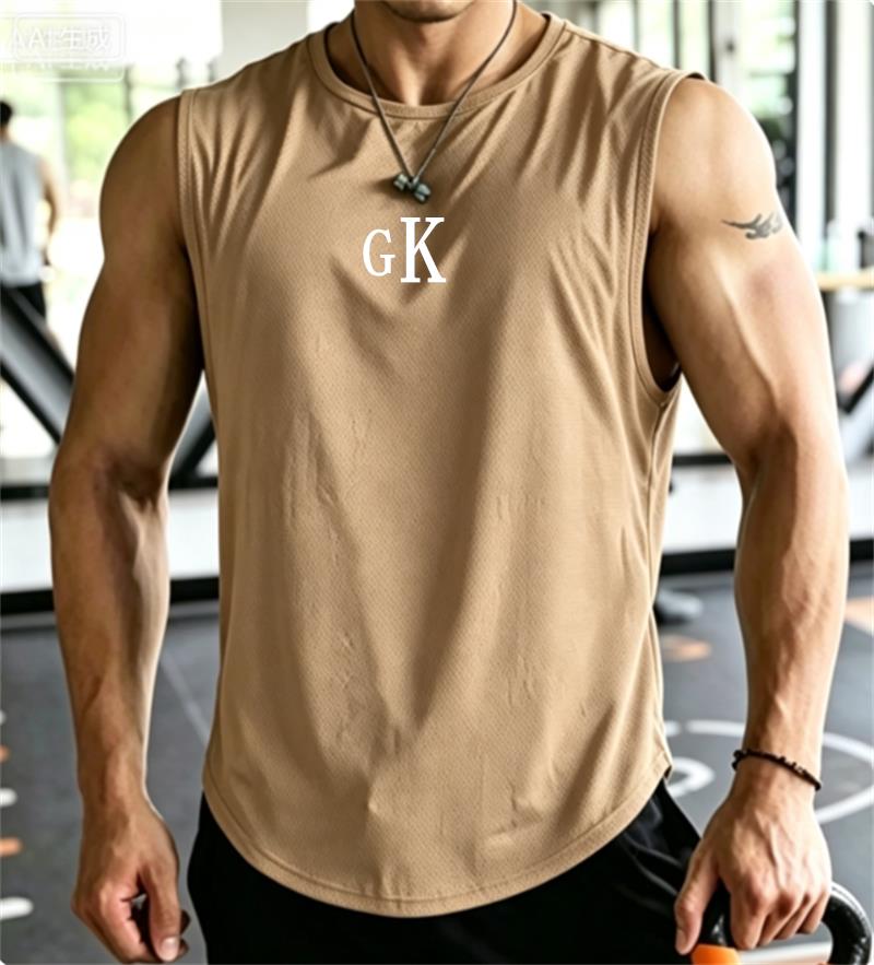 Débardeur Homme Gk 2026 Nouveau Modèle – Maillot de Sport Sans Manches en Polyester Respirant à Séchage Rapide pour Entraînement et Basketball