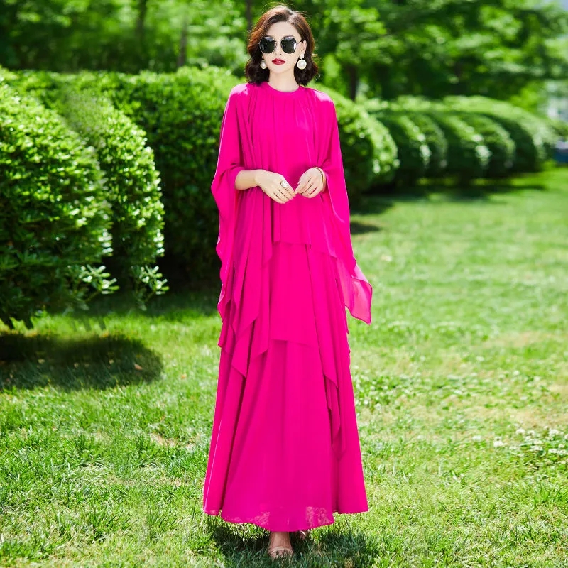 Robe Éducative en Mousseline de Soie pour Femme, Tenue Étrangère, Fine, à la Mode, Élégante, 2024
