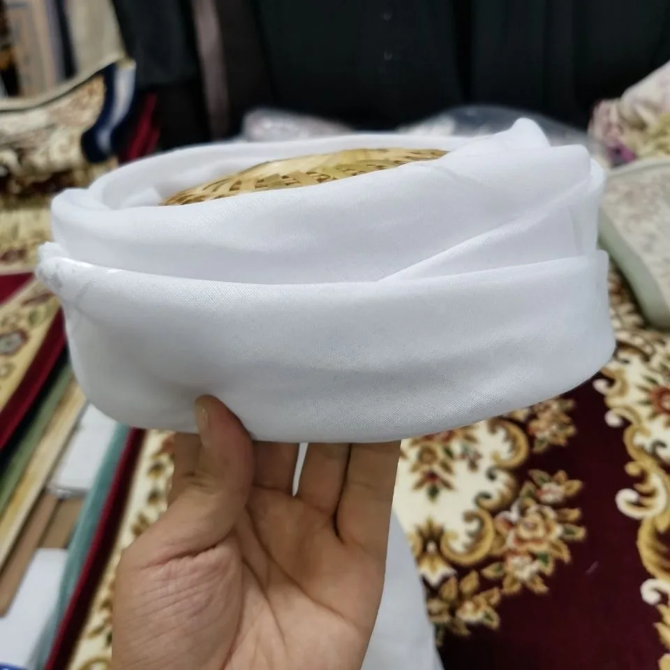 Foulard musulman pour hommes, bonnets islamiques, hijab, turban saoudien, couvre-chef pakistanais 05268