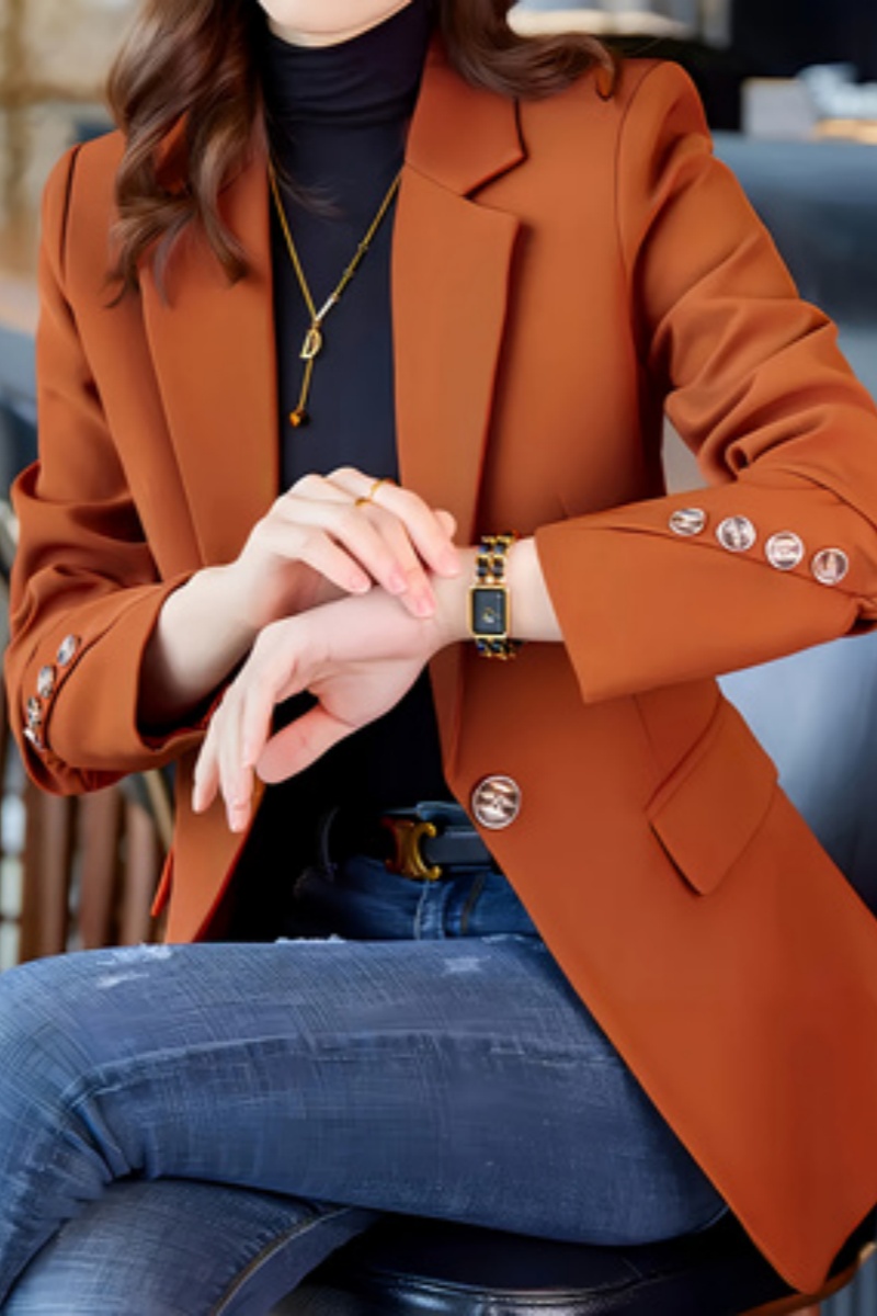 Veste de costume à la mode pour femmes, Blazer élégant et tendance, tenue de bureau décontractée