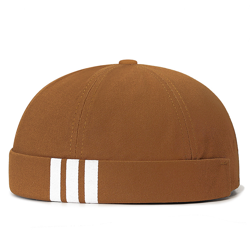 Casquette de sport à rayures rétro pour hommes et femmes, chapeau sans bord, bonnets en peau de melon, danse de rue, hip hop, propriétaire, A99, printemps