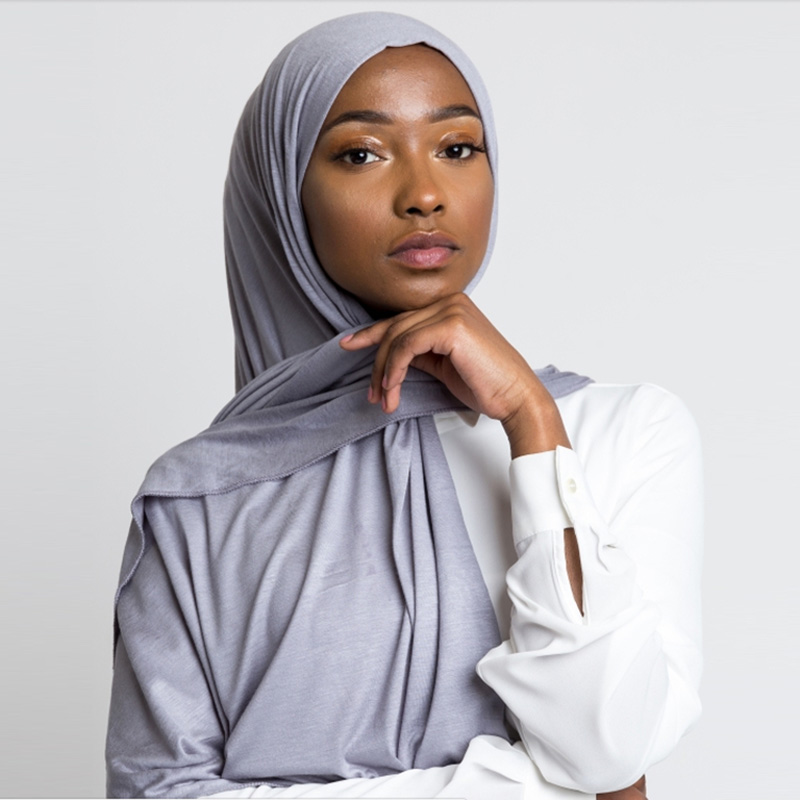 Femmes grande taille coton Jersey Hijabs écharpe islamique Turban châles à la mode musulman Hijab solide plaine coton foulards foulard