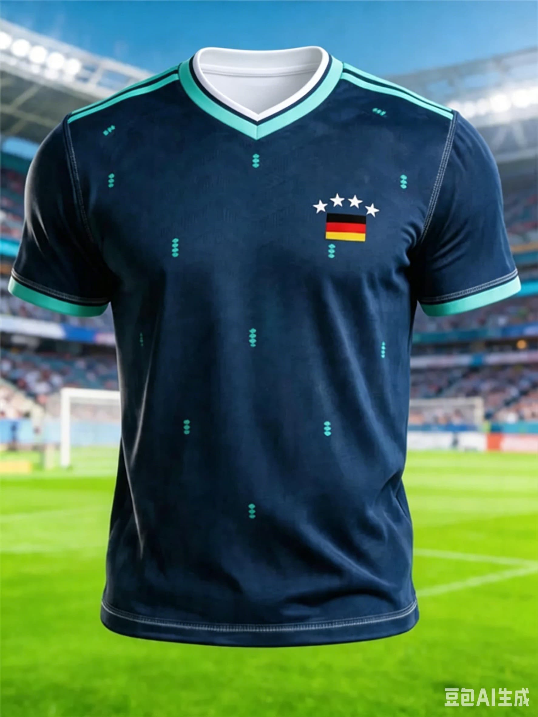 Maillot de football Allemagne 2026 unisexe à manches courtes, imprimé 3D, col en V, t-shirt de football décontracté pour les fans et l'entraînement