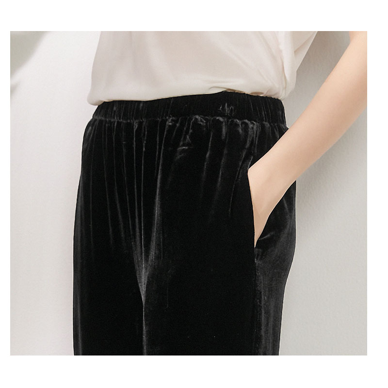 Mulberry-Pantalon en velours pour femme, neuf points, confortable, cool, fouet, jogging, sport, léger, luxe, vêtements pour femmes, printemps, été