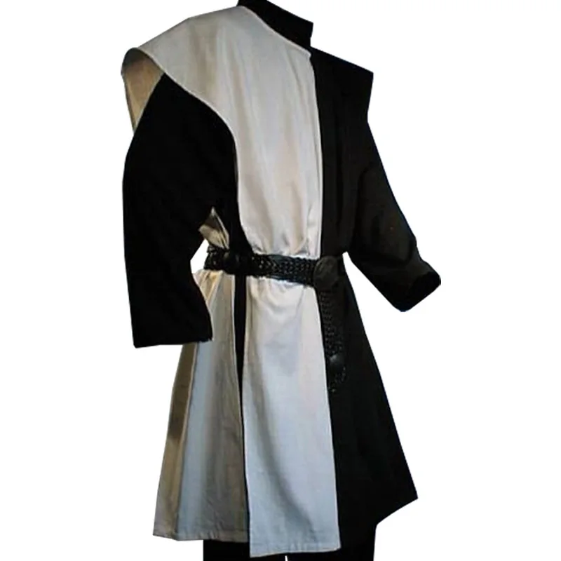 Costume médiéval pour hommes, guerriers Larp, chevalier, tunique de Cosplay, gilet, chemise, manteau de table, déguisement de carnaval d'halloween pour adultes