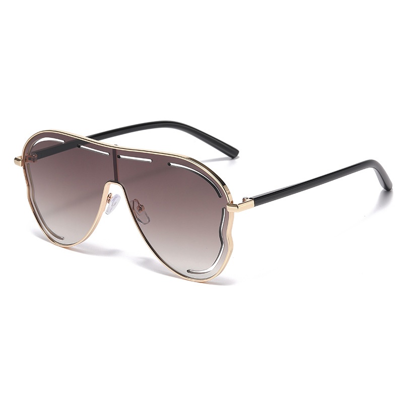 Lunettes de soleil à monture large en alliage pour hommes et femmes, de haute qualité, nouvelle mode, marque de créateur, rétro, UV400, lunettes d'extérieur