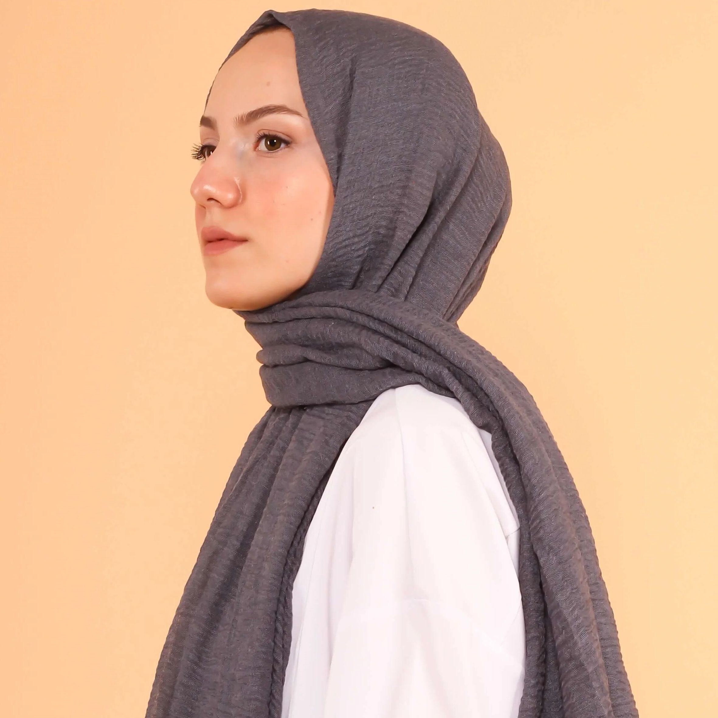 Écharpe châle en jersey froissé pour femmes musulmanes, coton doux uni, hijab de ramadan, turban respirant pour dames, mode de haute qualité, 90x180cm