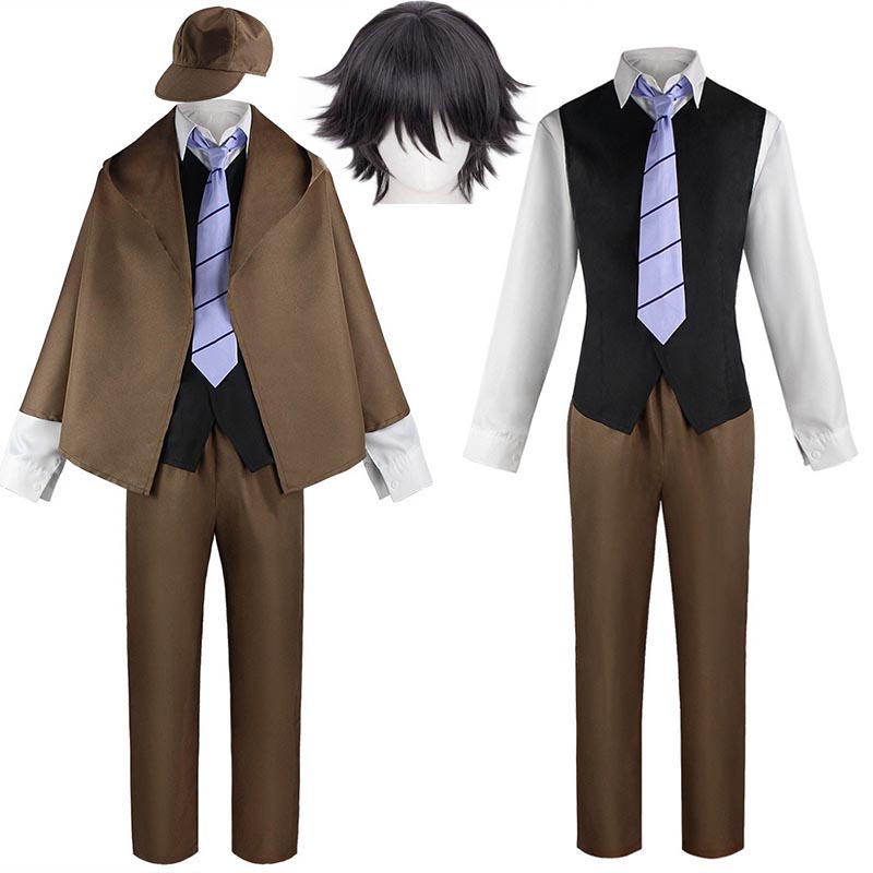 Costume de cosplay Edogawa Ranpo, uniforme de détective, tenues Edogawa Rampo avec chapeau pour Halloween Comic Con