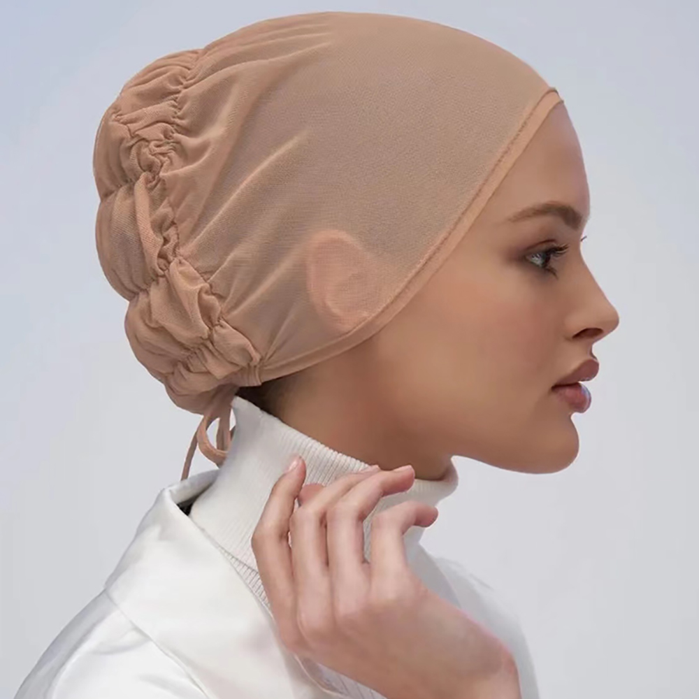 Bonnet Hijab en Maille Respirante pour Femme, Sous-casquette, Solide, artificiel astique, observateur, Nik, Taille Libre, Été