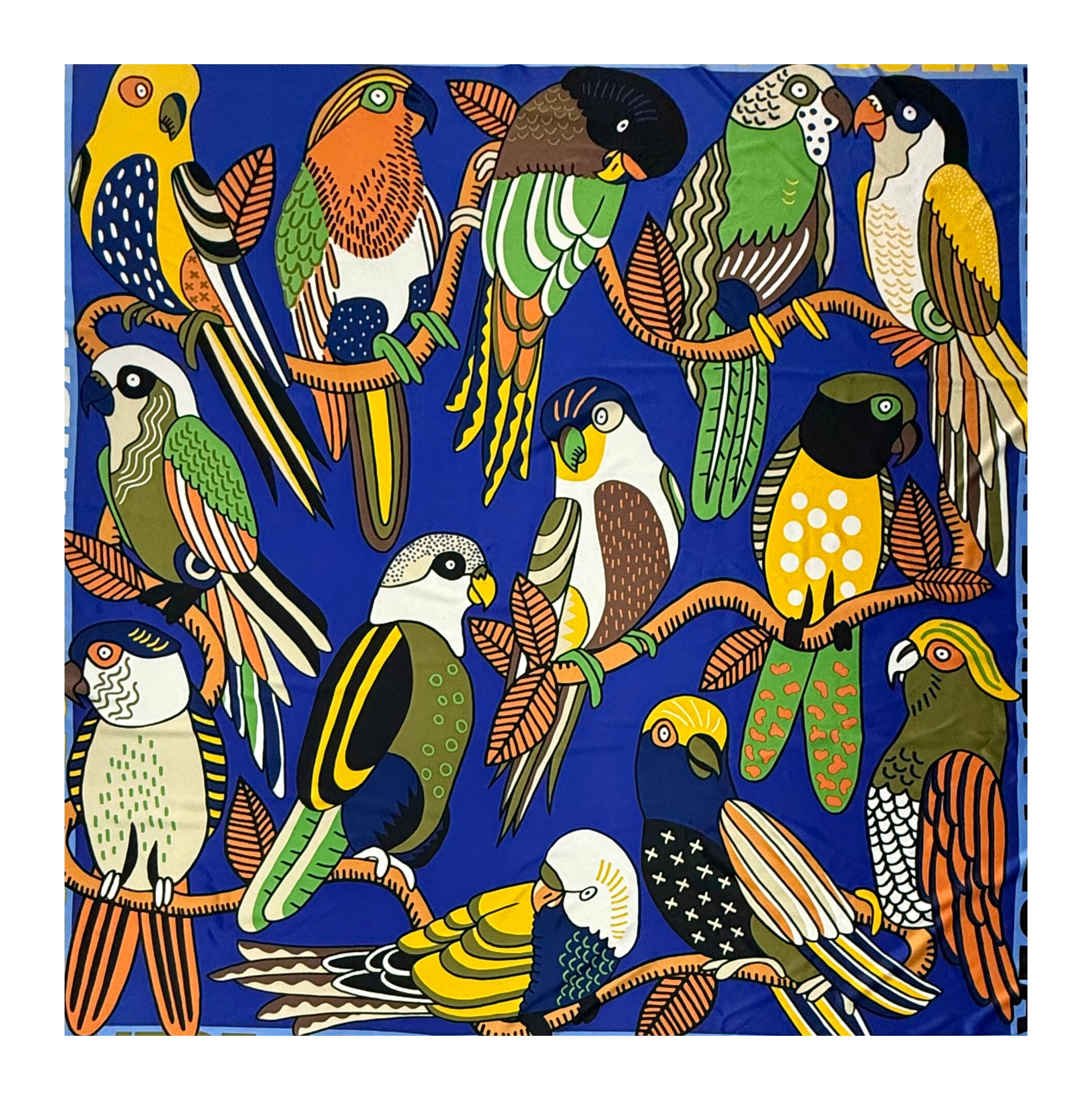 Écharpes en soie pour femme 	 à pois 	   Écharpe Graffiti Bandana, foulard carré tendance, 120cm x 120cm, en polyester