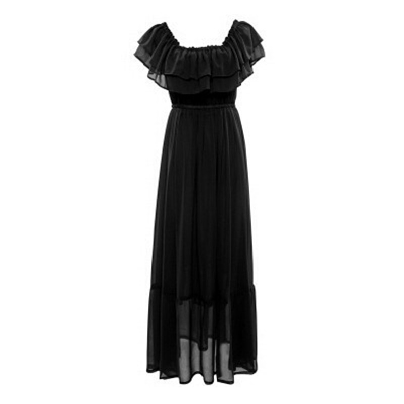 Robe longue en mousseline de soie à volants style bohème, collection été 2026, Vestidos Femininos, robe tropicale pour femme, robe élégante pour femmes