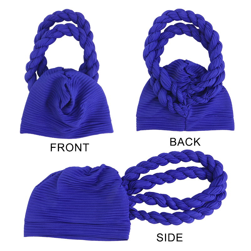 Chapeaux Turban Hijab pour Femmes, Double Couche, Torsades Africaines, Foulards Respirants, Bonnets Chimio, Chapeaux Musulmans