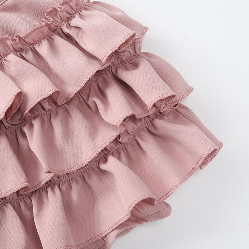 Mini jupes de gâteau d'été pour enfants/adultes, jupes bouffantes plissées à taille élastique, jupe de danse de Style Preppy doux pour filles, hauteur 90 à 160