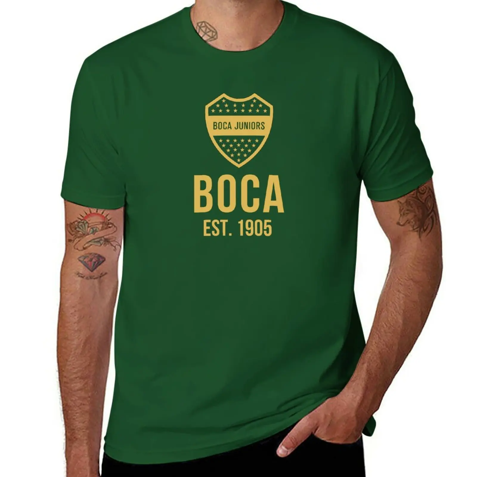 T-shirt court Boca Gold Manga pour hommes, Streetwear, Hiphelicopter, Vêtements pour hommes, Vêtements de créateurs, Vêtements de médicaments, Blanc uni, Nouveau