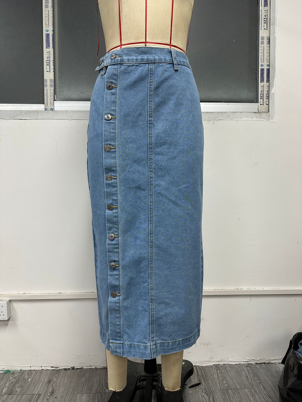 Robe longue en jean noir pour femme, jupe maxi en jean, mode décontractée, haute qualité, été, 2024, Y2K