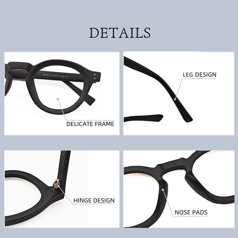 Nouveau rétro lunettes rondes cadre femmes hommes montures ordinateur Anti rayon bleu lunettes optiques Vintage marque concepteur lunettes de luxe