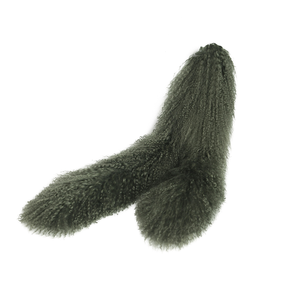 Luxueux 130 cm écharpe en fourrure d'agneau mongole accessoire d'hiver élégant avec toucher doux