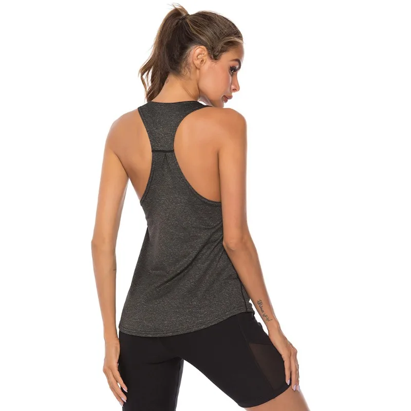 Débardeur en fibre de base pour femme, gel en forme de I, entraînement, course à pied, fitness, séchage rapide, respirant, sport, glaçure
