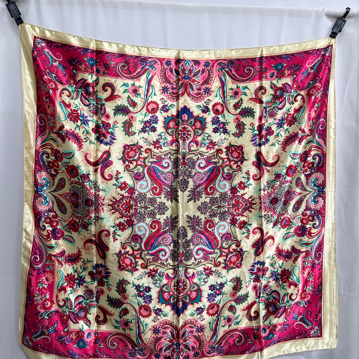 Nouveau Foulard Carré en Soie Imprimé 90cm pour Femme, Bandeau, Hijab en Satin, Bandeaux pour Cheveux, Écharpe, Bandana