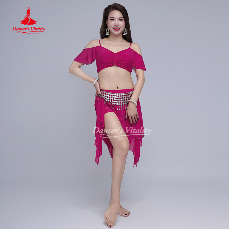 Costume de danse du ventre pour femmes, ensemble confortable en maille respirante, équipe de danse orientale, vêtements de Performance Sexy et à la mode