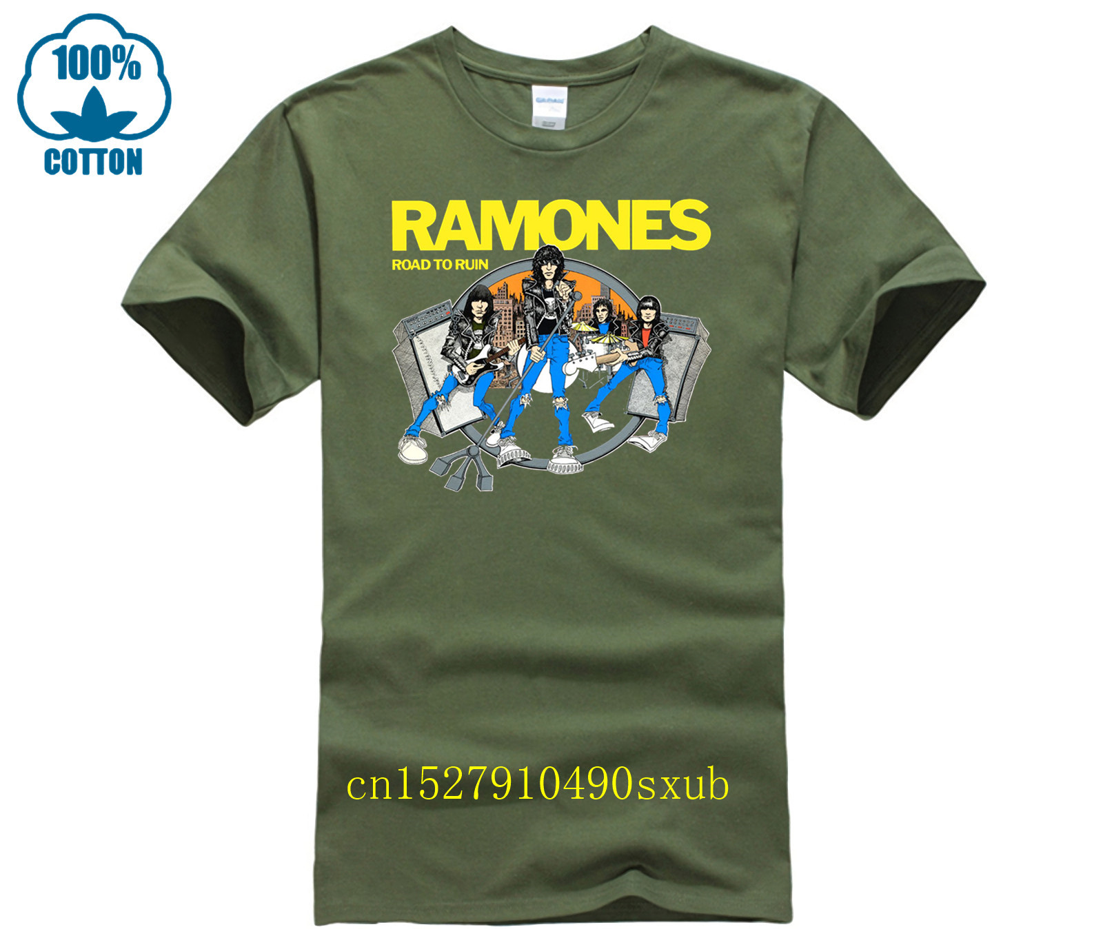 GILDAN t-shirt décontracté homme Ramones Nouvelle Mode 2017 Brandfashion Imprimer Slim Fit t-shirt O Cou Top Qualité COTON Tops Tees