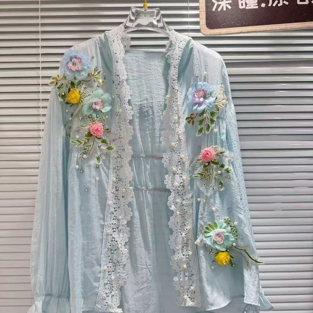 Style de luxe femmes à capuche printemps été lâche décontracté crème solaire chemises Blouses mince vêtements d'extérieur Cardigan hauts femme vêtements
