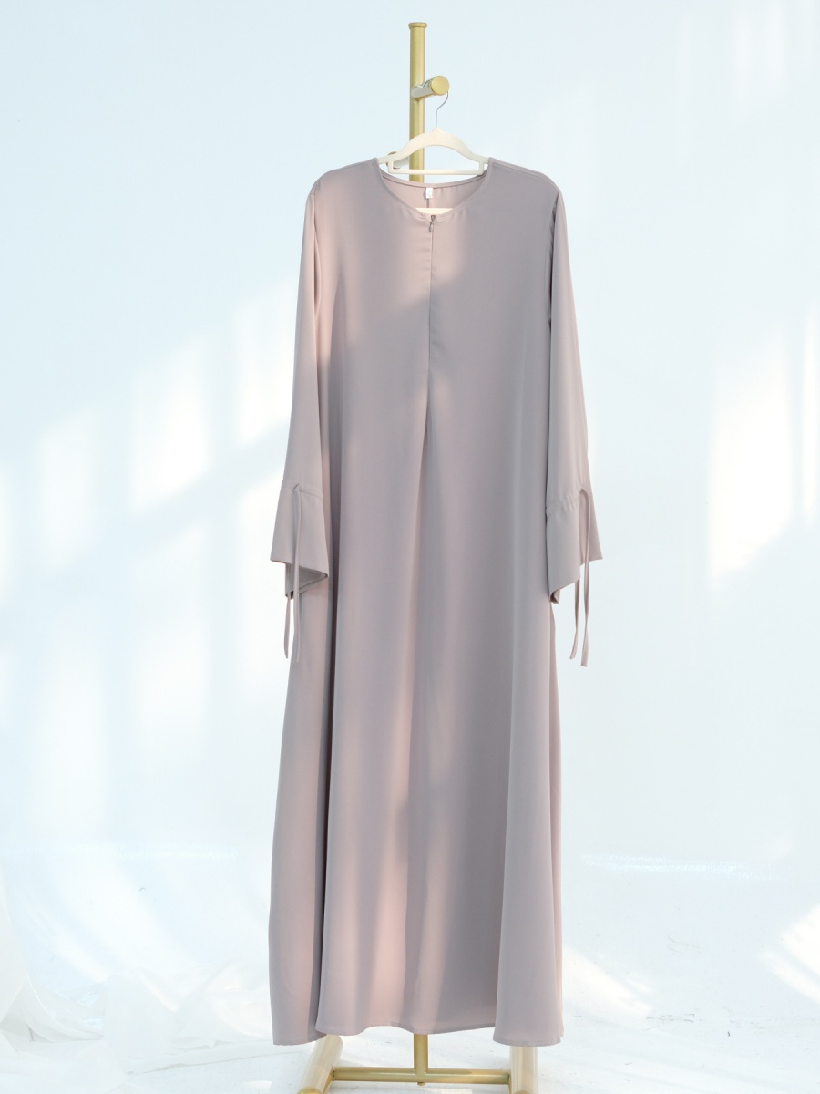 Femmes musulmanes turquie dubaï Abaya cordon manches Robe longue grande taille modeste Ramadan Robe ample caftan Femme Islam vêtements