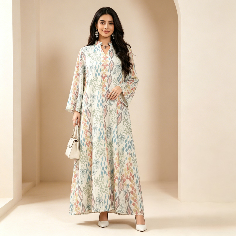 Robe de l'Aïd en mousseline de soie pour femme, avec dentelle, ourlet fendu et broderies, Abaya de fête, Abayas Ramadan, Caftan, Vestidos élégants