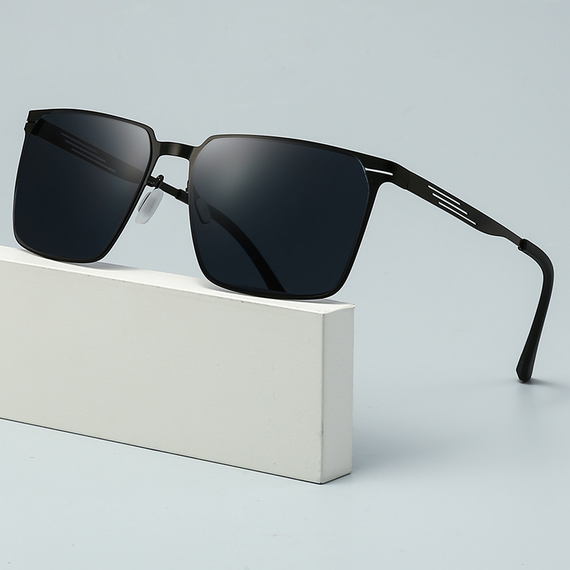 Lunettes de soleil en métal pour hommes à monture carrée 2025 Lunettes de soleil Hd résistantes aux UV pour la conduite à la mode 5133