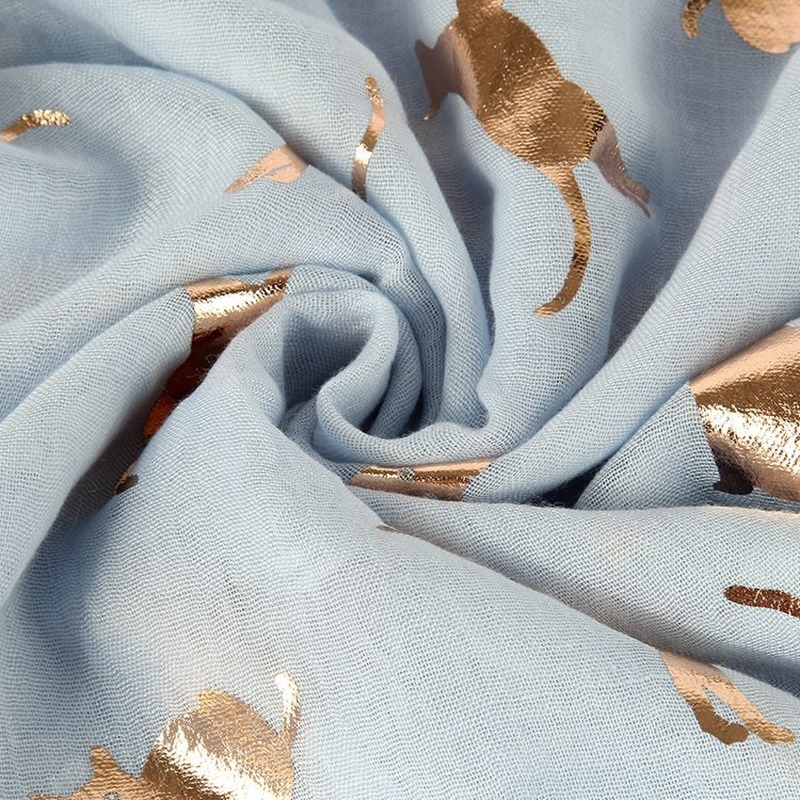 Foulard de mode pour femme, foulard en coton, imprimé de timbres dorés, châle, accessoire de sport, anti-poussière