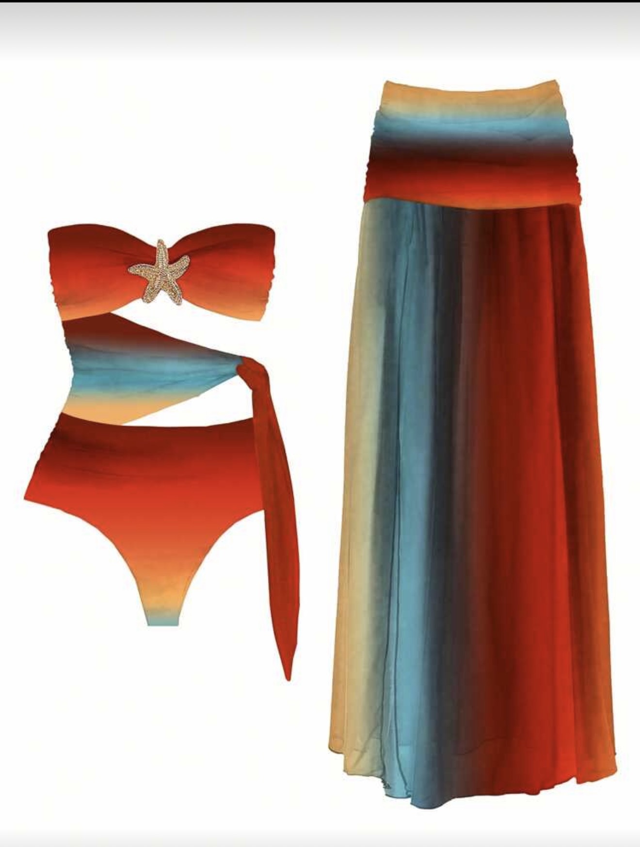 Robe en maille tricotée imprimée ajourée Cikini pour femme, maillot de bain de plage d'été pour femme
