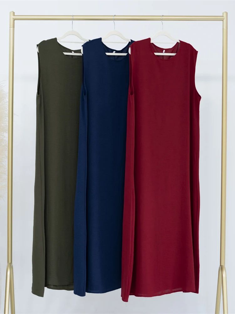 Ramadan noir blanc dubaï vêtements de prière femmes turquie Islam musulman modeste Jersey sous Abaya Robe Kebaya Robe Femme Musulmane