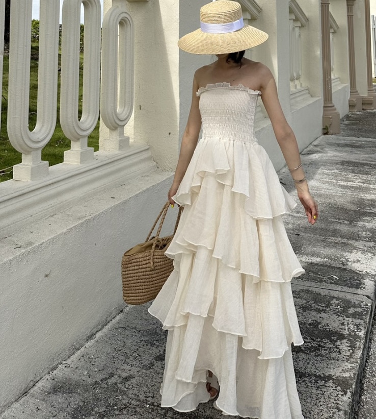 Robe de soirée chic et décontractée pour femmes, mode coréenne, française, élégante, à volants, sexy, col carré