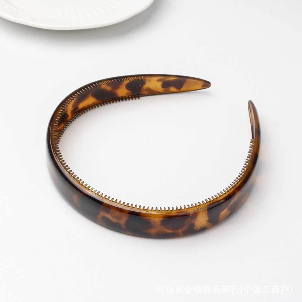 Serre-tête en acétate écaille de tortue pour femmes, avec dents antidérapantes, accessoires rétro pour cheveux, pour usage quotidien