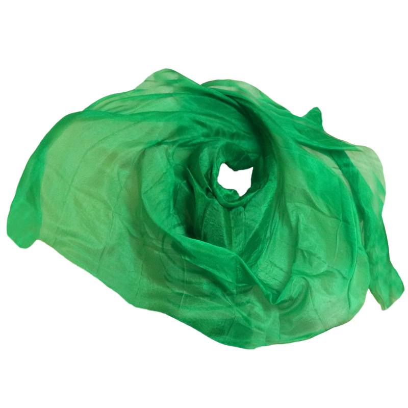 Voiles de danse naturels faits à la main de haute qualité, accessoires de danse du ventre, document vert pur
