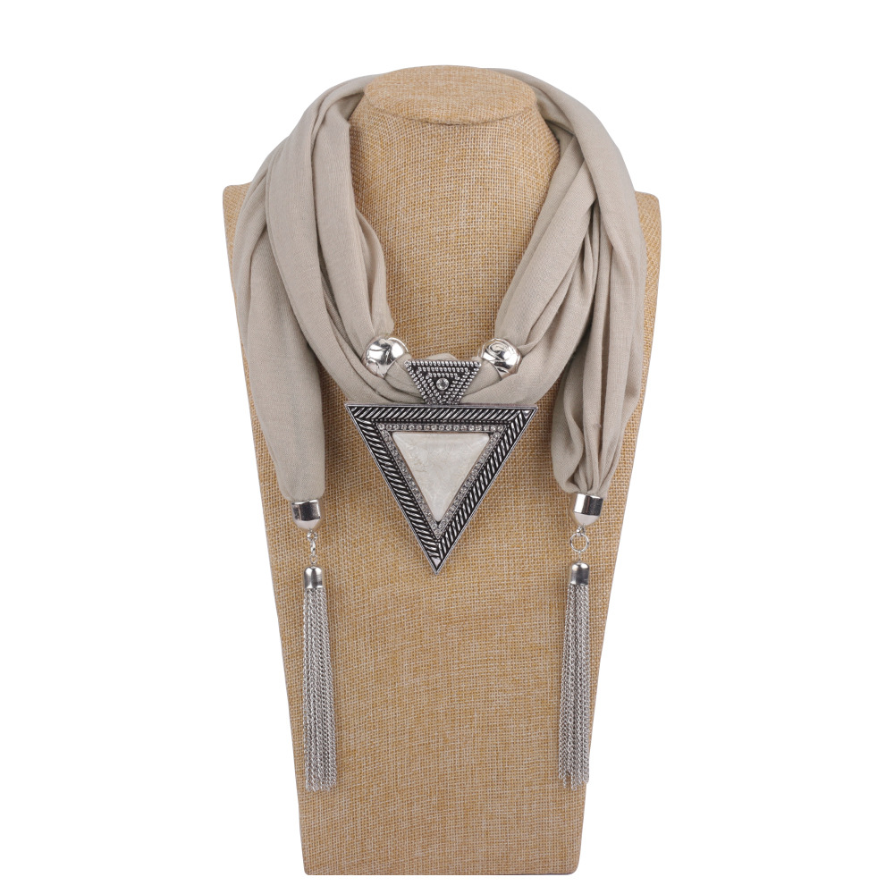 Femmes chaîne écharpe mode bijoux collier pendentif chaîne écharpe femmes Foulard Femme foulards Hijab pendentif accessoires écharpe