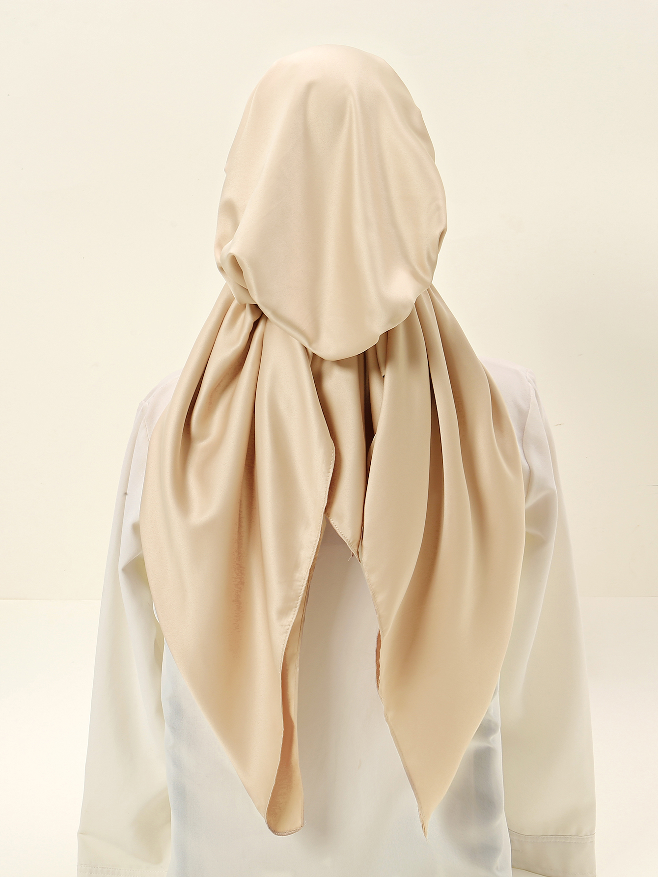 Chapeau Hijab en Satin pour Femme Musulmane, Écharpe Instantanée, Turban Islamique, Bandana, 70x25cm